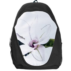 White Magnolia Pencil Drawing Art Backpack Bag by picsaspassion