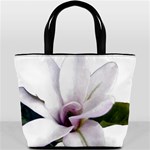 Magnolia Wit Aquarel painting art Bucket Bags Front