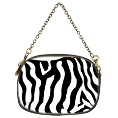 Zebra Horse Skin Pattern Black And White Chain Purses (two Sides)  by picsaspassion