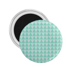 Mint Color Triangle Pattern 2 25  Magnets by picsaspassion