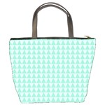 Mint color triangle pattern Bucket Bags Back