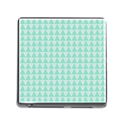 Mint Color Triangle Pattern Memory Card Reader (square) by picsaspassion