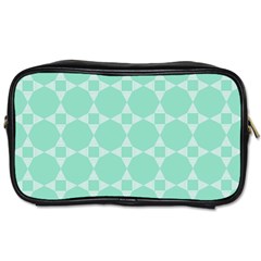 Mint Color Star - Triangle Pattern Toiletries Bags by picsaspassion