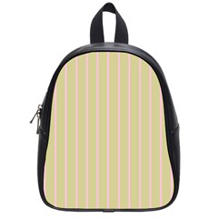 Summer Sand Color Pink Stripes School Bags (small)  by picsaspassion