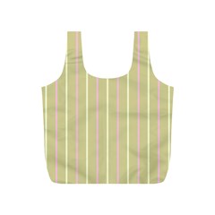 Summer Sand Color Pink And Yellow Stripes Full Print Recycle Bag (s) by picsaspassion