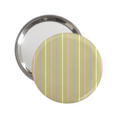 Summer Sand Color Lilac Pink Yellow Stripes Pattern 2 25  Handbag Mirrors by picsaspassion