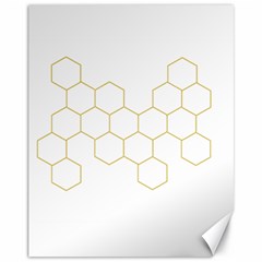 Honeycomb Pattern Graphic Design Canvas 11  X 14  by picsaspassion