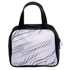 Lilac Stripes Classic Handbags (2 Sides) by picsaspassion