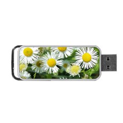 White Summer Flowers, Watercolor Painting Portable Usb Flash (two Sides) by picsaspassion