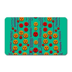 Pumkins Dancing In The Season Pop Art Magnet (rectangular) by pepitasart