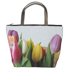 Colorful Bouquet Tulips Bucket Bags by picsaspassion