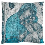 Mother Mary And Infant Jesus Christ  Blue Portrait Old Vintage Drawing Standard Flano Cushion Case (One Side) Front