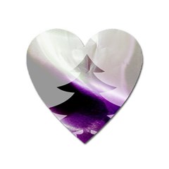 Purple Christmas Tree Heart Magnet by yoursparklingshop