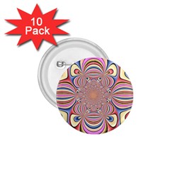 Pastel Shades Ornamental Flower 1 75  Buttons (10 Pack) by designworld65