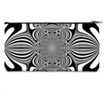 Black And White Ornamental Flower Pencil Cases Back