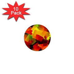 Indian Summer Cubes 1  Mini Magnet (10 Pack)  by designworld65