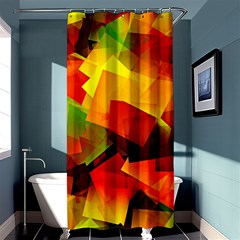 Indian Summer Cubes Shower Curtain 36  X 72  (stall)  by designworld65