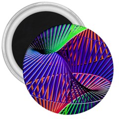 Colorful Rainbow Helix 3  Magnets by designworld65