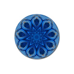 Blue Blossom Mandala Magnet 3  (round) by designworld65