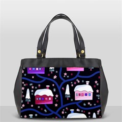 Magical Xmas Night Office Handbags by Valentinaart