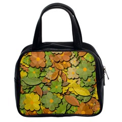 Autumn Flowers Classic Handbags (2 Sides) by Valentinaart