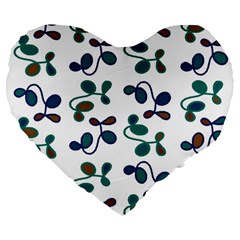 Green Garden Large 19  Premium Heart Shape Cushions by Valentinaart