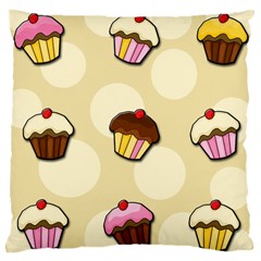 Colorful Cupcakes Pattern Large Cushion Case (one Side) by Valentinaart