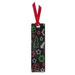 Green and  red Xmas pattern Small Book Marks Front