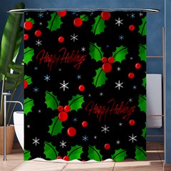 Happy Holidays Pattern Shower Curtain 60  X 72  (medium)  by Valentinaart