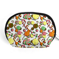 Xmas Candy Pattern Accessory Pouches (medium)  by Valentinaart