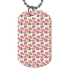 Gorgeous Pink Flower Pattern Dog Tag (two Sides) by Brittlevirginclothing