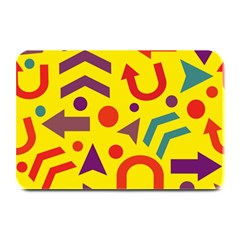 Yellow Direction Plate Mats by Valentinaart