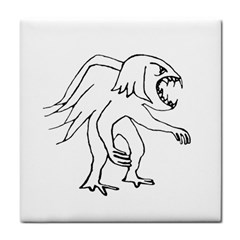 Monster Bird Drawing Tile Coasters by dflcprints