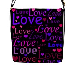 Love Pattern 2 Flap Messenger Bag (l)  by Valentinaart