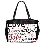 Love pattern - red Office Handbags (2 Sides)  Front