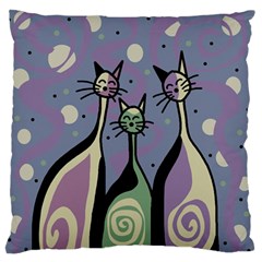 Cats Standard Flano Cushion Case (two Sides) by Valentinaart