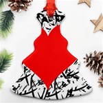 Red Valentine 2 Christmas Tree Ornament (2 Sides) Front