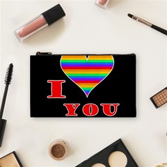 I Love You Cosmetic Bag (small)  by Valentinaart