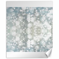 Light Circles, Blue Gray White Colors Canvas 11  X 14   by picsaspassion