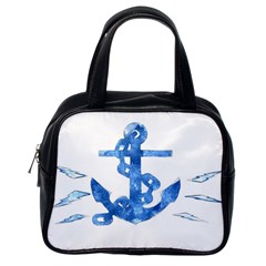 Anchor Aquarel Painting Art, Soft Blue Classic Handbags (one Side) by picsaspassion