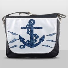 Anchor Pencil Drawing Art Messenger Bags by picsaspassion