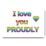 I love you proudly 2 Large Doormat  30 x20  Door Mat