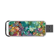 Butterflies, Bubbles, And Flowers Portable Usb Flash (two Sides) by WolfepawFractals