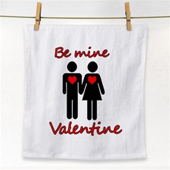 Be Mine Valentine Face Towel by Valentinaart