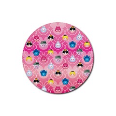 Alice In Wonderland Rubber Coaster (round)  by reddyedesign