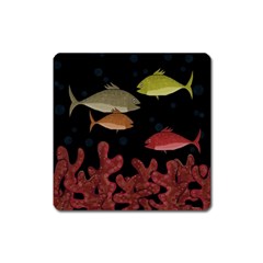 Corals Square Magnet by Valentinaart