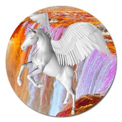 Pegasus Magnet 5  (round) by icarusismartdesigns