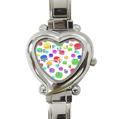 Macaroons Heart Italian Charm Watch by Valentinaart