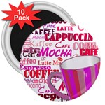 Coffee Cup Lettering Coffee Cup 3  Magnets (10 pack)  Front