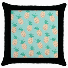 Pineapple Throw Pillow Case (black) by Brittlevirginclothing